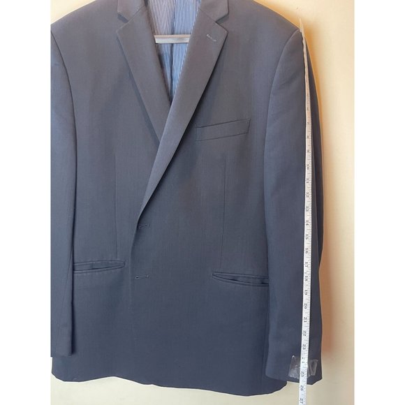 Calvin Klein Mens Wool Suit Blazer Coat Single Breasted Long Sleeve Gray SZ 46R - Picture 4 of 6